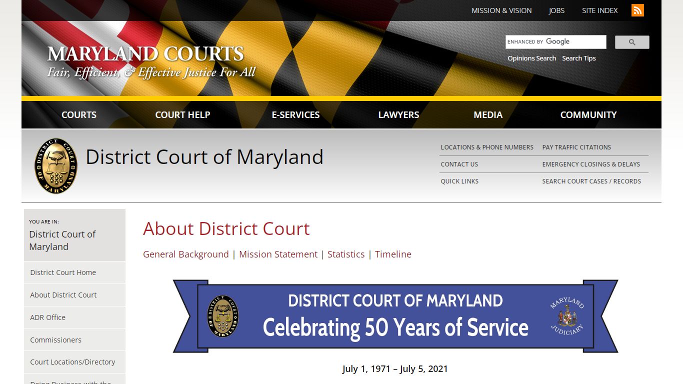 About District Court | Maryland Courts